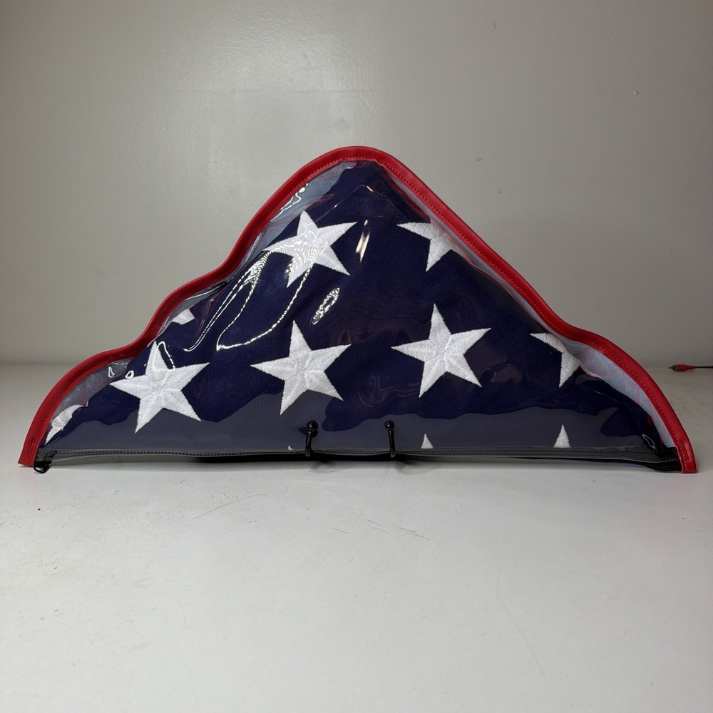 American Military US Burial Flag for Veteran Memorial Flag in Plastic Pouch